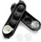 Bac a Glacon Silicone, 4x Glacons Moule, 4.5cm Rond Bac à Glacons avec Couvercle Ice Cube Tray Moule Glacon Silicone pour Bière Cocktail Whisky Fruits Nourriture pour Bébés - Noir