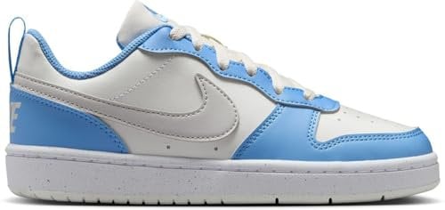Nike Court Borough Low Recraft (Gs) Sneaker, Summit White/Cobalt Pulse/White/Vast Grey, 38.5 EU