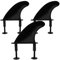Geofray 3 StüCke Softtop Surfbrett Flossen Set für Softboard Paddelbrett Surfbrett ZubehöR