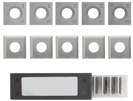 Losxuido 10 Stück Wendemesser Holzbearbeitung Drehwerkzeug Wendeklinge Hartmetallklinge 30° 14x14x2mm für Lackfräse