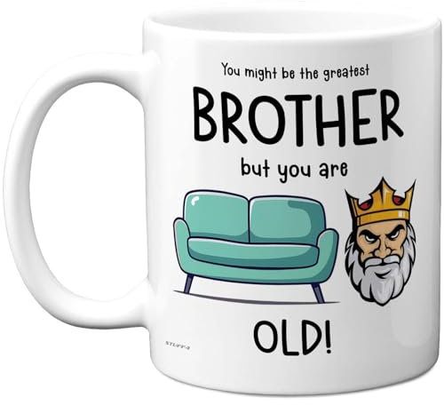 Funny Mug for Brother - Sofa King - Rude Happy Birthday Gifts for Bro Sibling from Sister Brother, Novelty Gift Presents, 11oz Ceramic Dishwasher Safe Premium Mugs