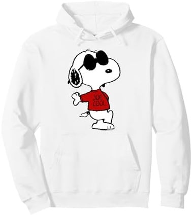 Peanuts Retro Snoopy Joe Cool 80er 90er Old School Comic Geek Pullover Hoodie