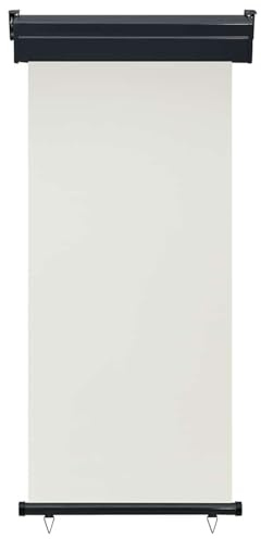 Gecheer Tenda laterale per balcone, privacy protezione sole vento, schermo in poliestere UV resistente, rullo in alluminio autobloccante, 85x250 cm, per finestra balcone pergolato