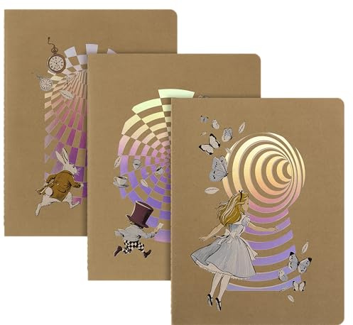 Moleskine Alice im Wunderland Cahier XL (3er-Set), liniert, weicher Einband