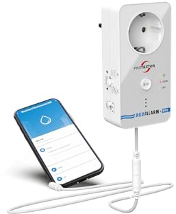 NEU PROTECTOR WA-14 WLAN Wassermelder Full-Sensitive, 3-fache Sicherheit: Alarmiert, Schaltet angeschlossenes Gerät wahlweise EIN oder AUS, meldet auf Ihr Handy. Pumpensteuerung, Wasseralarm mit App
