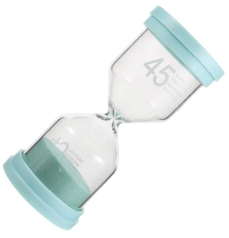 Cabilock Sablier pour Sauna Minuterie sans Électricité 45 en Verre et Plastique Vert Clair Design Rétro pour Maison Cuisine