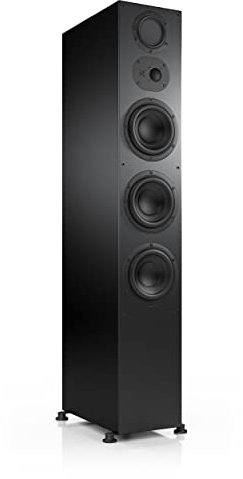 Nubert nuLine 334 | Schwarzer Standlautsprecher | 1 Stück Standbox | Lautsprecher für Musikgenuss | Heimkino & HiFi Qualität auf hohem Niveau | Passive Standbox mit 3 Wege Technik Made in Germany