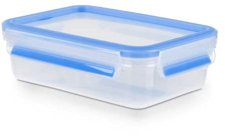 Tefal K3021812 – Airtight Container – Rectangular, 0.8 L, Blue, Transparent