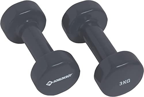 Schildkröt Fitness Vinyl HANTEL Set, 2X 3,0kg (Grey), in Colourbox Keine Farbe - 2X3,0