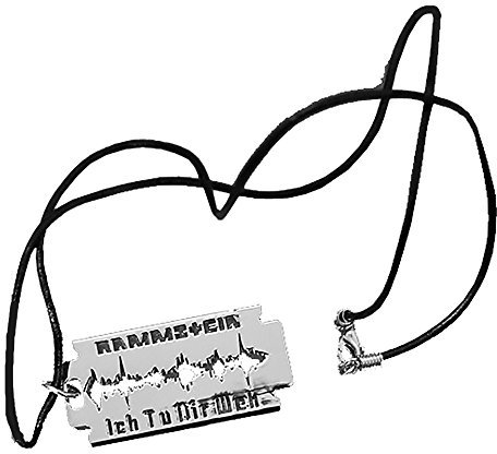 Rammstein Anhänger Ich Tu Dir Weh metallic, Offizielles Band Merchandise Rasierklinge