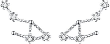 ClearineDamen Ohrringe Sternzeichen 925 Sterling Silber CZ Waage Horoskop Tierkreis 12 Konstellation Ohrstecker Stud