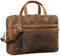 STILORD 'Conrad' Businesstasche Aktentasche Leder mit 15.6 Zoll Laptop-Fach Zweifachteilung Vintage Umhängetasche für Büro Arbeit Leder Tasche, Farbe:mittel - braun