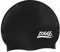 Zoggs Unisex – Erwachsene Easy-fit Silicone Cap Badekappe, Schwarz, One Size