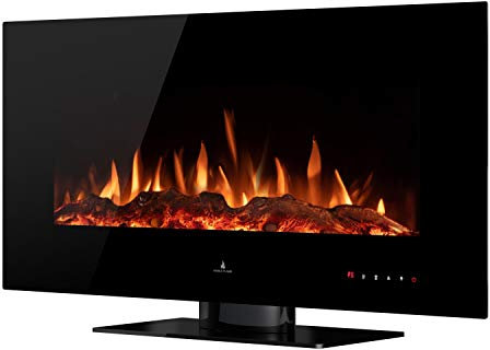 Noble Flame Vegas 1070 Schwarz - Elektrokamin Standkamin Kaminofen Kamin - Fernbedienung - Verschiedene Breiten