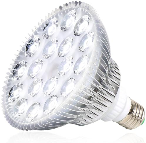 MILYN 54W FüHrte Wachsen GlüHbirne FüR Zimmerpflanzen, E27 Spektrum Pflanze Lampe FüR BlüHende BlüHen Und Wachsen Der Pflanzen Fruiting Sichern Sukkulenten WeißE Beleuchtung