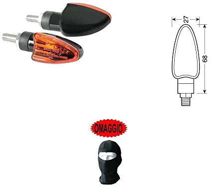 COMPATIBILE CON SUZUKI XF 650 FREEWIND COPPIA DI FRECCE A LAMPADINA 12V - 21W OMOLOGATE E13 UNIVERSALE PER MOTO LAMPA 90092 ARROW VETRO ARANCIO LUCE ARANCIO