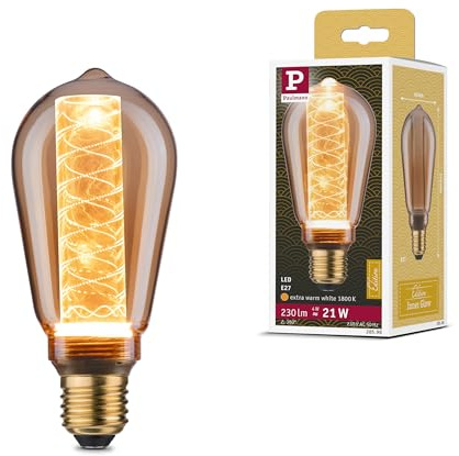 Paulmann 28598 LED lamp ST64 Inner Glow 4W Retro lamp Gold with Glass Inner Bulb 1800K Gold Light E27