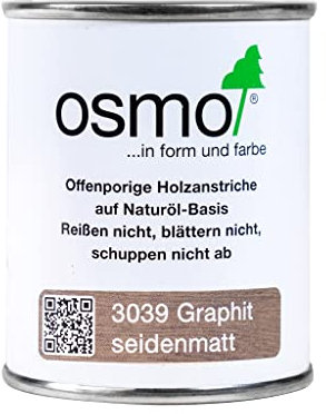 Osmo TopOil Tester Size - High Solid Oil 3039, Graphite Satin, 125ml - Durable Wood Oil for Wooden Kitchen Surfaces, Water-Resistant & Food Safe, Wood Treatment & Wood Finish