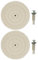 Dapetz ® 2Pc 4 100mm Polishing Wheel Stitched Cotton Buffing Wheel Pad Mop Bench Grinder Car Polishing for Metal Aluminum/Steel/Chrome/Alloy Wood Plastic Glass Ceramic White