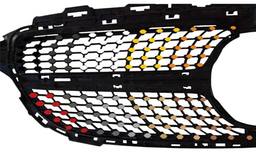 Diamantgrill Folien Sticker für Mercedes C-Klasse W205 AMG Grillaufkleber (Mattschwarz)