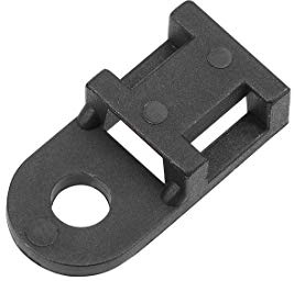 sourcing map Cable Tie Base Saddle Type Mount Wire Holder Permanently Anchor to Wall Desk 19.6x9.5x5mm Black 50pcs