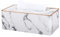 GORESE Leder Tücherbox Kosmetiktücherbox Taschentuchspender (Gray Marble Pattern)