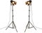 XIHOME Vintage Industrial Negro Retro Trípode Ajustable Lámpara de Pie, Cable de 5 Metros con Interruptor de Luz Cuello de Cisne para Sala de Estar Dormitorio Oficina Bar Iluminación (Paquete de 2)