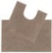 Allure Chenille Bobble Bath Mat Set - Non Slip Two Piece Bath & Toilet Mat Set, Super Soft, Absorbent & Easy Care (Mocha)