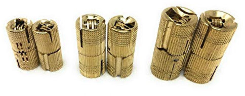 Einbohrband Einbohrscharnier Zylinderscharnier Messingscharnier Zysa Scharnier (Edelstahl V2A, Holzdicke 17-22 D10 mm)