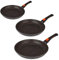 ESPACE CUISINE, Poêles 20/24/28/32 cm en Pierre, Manche Amovible, Induction
