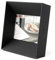 Umbra Lookout Bilderrahmen 10x15 cm aus Holz zum Aufstellen und Hängen, Tischbilderrahmen, Wandbilderrahmen für Hochformat und Querformat, Schwarz, 4X6