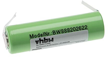 vhbw Akku kompatibel mit Panasonic ER200 | ER210, ER211 Rasierer (2500 mAh, 1,2 V, NiMH)