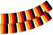 GUSTO Wetterfeste Fahnen und Fahnen mit Messingösen in verschiedenen Größen 40 Nationalflaggen Deutschland 2 Deutsche Girlanden Dekorationen (21 x14 cm - Deutschland)