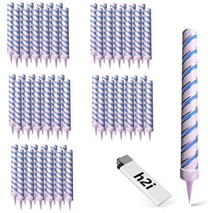h2i Set de 6 à 120 bougies à vaporiser pour étoiles de glace fontaine de glace - argent/rouge ou bleu argenté - durée de combustion 45 sec - feux d'artifice toute l'année - catégorie F1