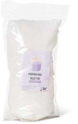 Cera de Parafina natural para hacer Velas aromáticas en bolsa de 3Kg, manualidades DIY, kit para hacer velas, parafina para velas con forma de perlas de color blanco