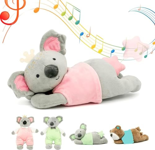 EAQ Baby Soft Toy Newborn Koala Plush, Musical Toys for Newborn Baby Girl Gifts, Pink