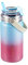 Murmioo Isolierte Edelstahl-Wasserflasche, 2-in-1-Strohhalmdeckel (Strohhalm und Trinkdeckel), auslaufsicher, doppelwandig, BPA-frei, hält heiß und kalt, rosablauer Farbverlauf, 400 ml