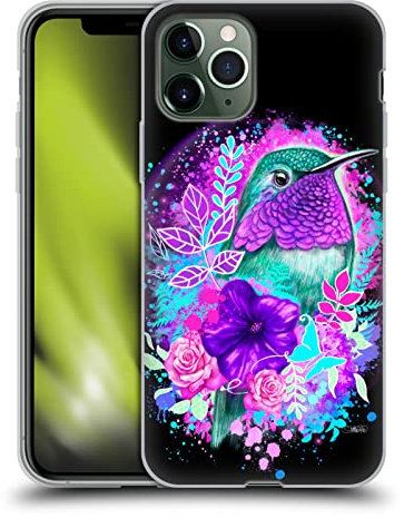 Head Case Designs Offizielle Sheena Pike Violetter Kolibri Geist Tiere Soft Gel Handyhülle Hülle kompatibel mit Apple iPhone 11 Pro