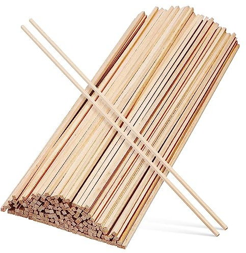 EXCEART Vierkantdübel Aus Holz 150 Stück Quadratische Holzdübel Vierkantstäbe Aus Hartholz 11. 8 X 1/8 Unbehandelte Holzstäbe Balsaholzstäbe