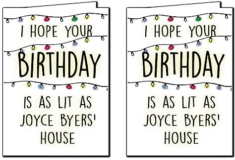 Cheeky Chops Geburtstagskarte Stranger Things, Joyce Byers Lit c987 (Packung mit 2)