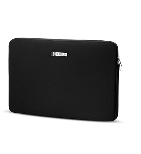 SUBBLIM Funda Ordenador Business Laptop Sleeve Neoprene V2 13,3 a 14 Negro Neopreno Slim Y Ligera Diseño