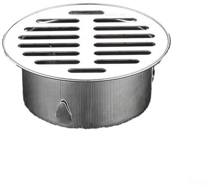 Rejilla de drenaje de suelo de acero inoxidable con diseño hueco grande, se adapta a tubos de drenaje de 50 mm a 200 mm, fácil instalación para desagües exteriores e interiores (90 mm)