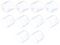 sourcing map 10pcs Rubber End Caps 25mm(1) ID Vinyl Round End Cap Cover Screw Thread Protectors Clear