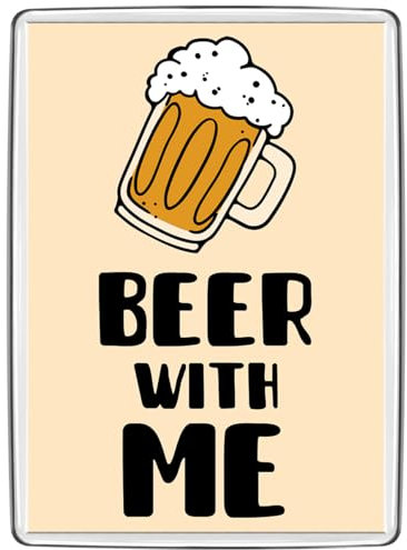 Pixly® Bear with Me Fridge Magnet Large Jumbo Size Funny Beer Joke Keepsake Novelty Refrigerator Magnets Gift