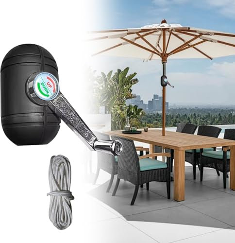 LIUZHIPENG Outdoor Patio Umbrella Replacement Parts, 2024 New Umbrella Hand Crank Handle,Heavy Duty Rotary Universal Detachable Handles Replacement Part for Outdoor Parasol