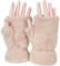 styleBREAKER Damen fingerlose Handschuhe aus kuscheligem Kunstfell - Warme Einfarbige Winterhandschuhe in Teddyfell Optik 09010049, Farbe:Beige