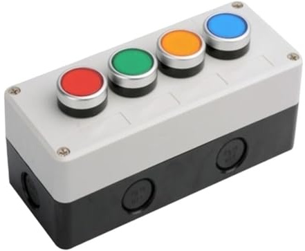 Button switch control box hand-held self starting button waterproof box electrical industrial emergency stop switch i(4 hole-02)
