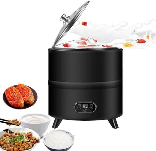 Yogurtiera Commerciale,Macchina for la Fermentazione Automatica dello Yogurt da 400W con Controllo del Tempo e della Temperatura,Fermentatore Elettrico for Incubatrice for Yogurt Domestica da 8L/12L(B