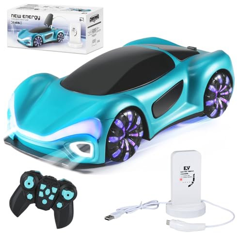 Anby families New Energy Remote Control Car,Toys for 3 4 5 6 7 8 9 Year Old Boys,2.4GHz RC Cars Toy for Kids with Light Spray & Sound,360° Rotate,Birthday Gifts for Boys Girls 3-12