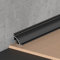 ZZLQIAN Aluminum Scotia,Laminate,Floor,Tile, Wall Corner, Beading & Skirting Board Trim Strips,Caulk Strip,Quadrant Trim,90cm x6 Lengths,Floor Edging Strip, Edging for All Types of Flooring,Black